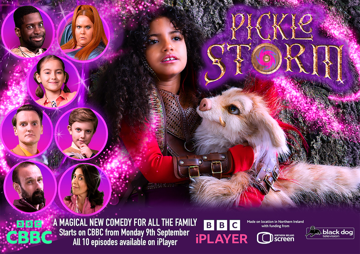 Swumpy and pickle in the new CBBC series Pickle Storm